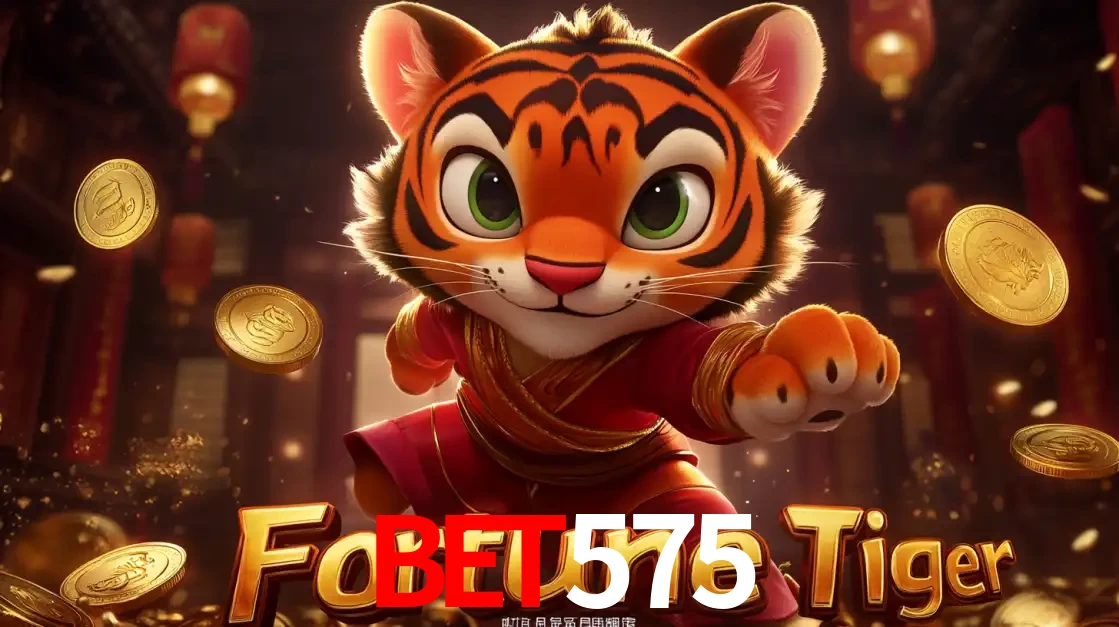 O carismático mascote do jogo de slot Fortune Tiger, um tigre fofo em pose de artes marciais, pronto para trazer sorte e multiplicadores de ganhos no cassino online bet575.